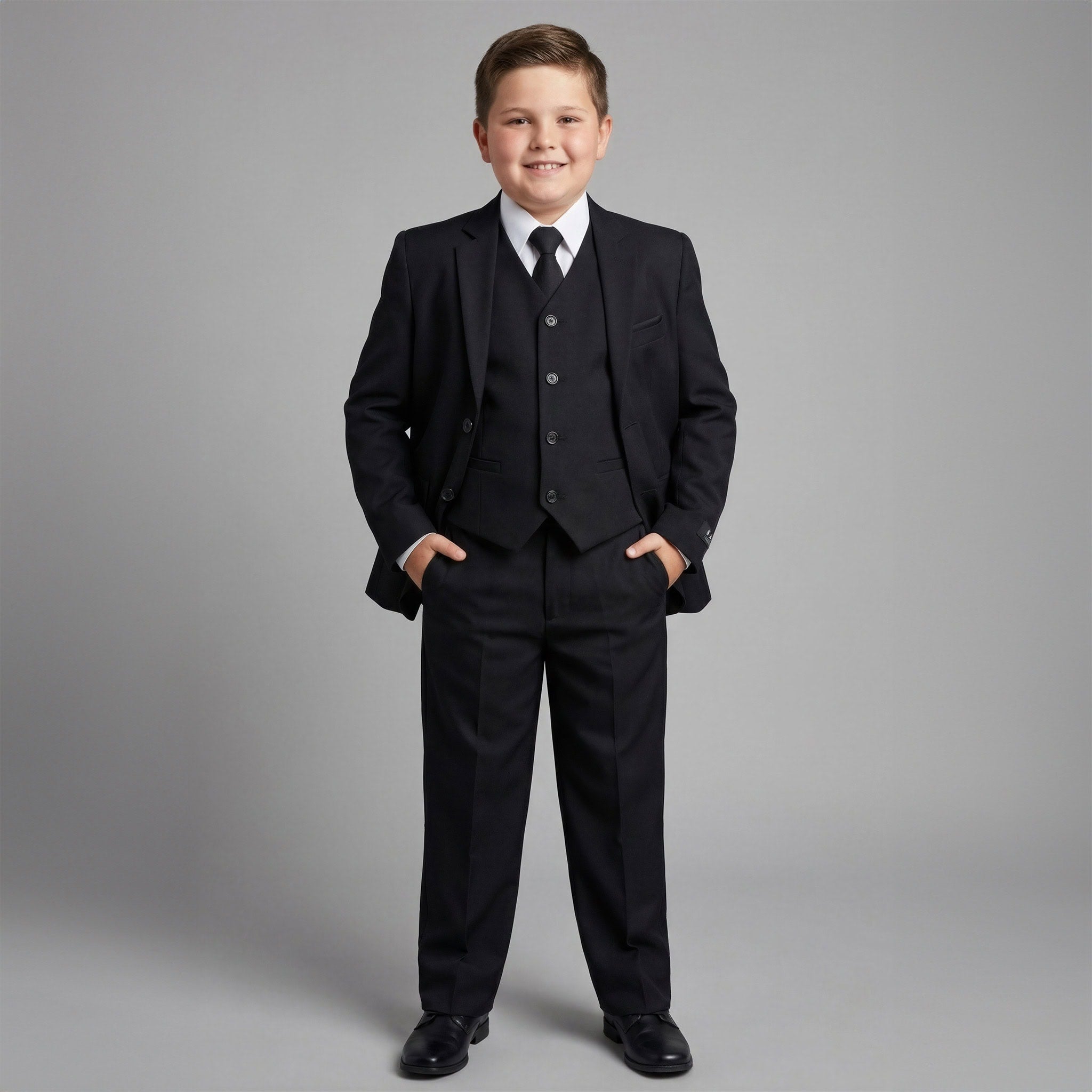 Boys HUSKY Cut Suit Set – Comfortable Formalwear for Bigger Builds Secondary image