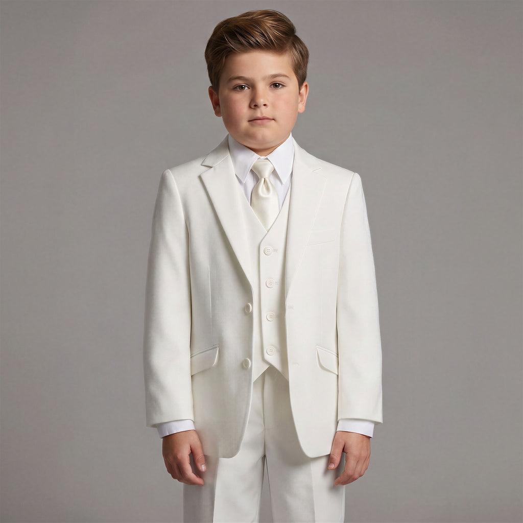 Light Ivory HUSKY Cut Boys Suit