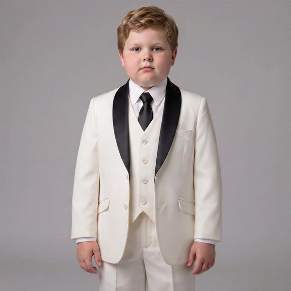 Light Ivory HUSKY Cut Boys Suit